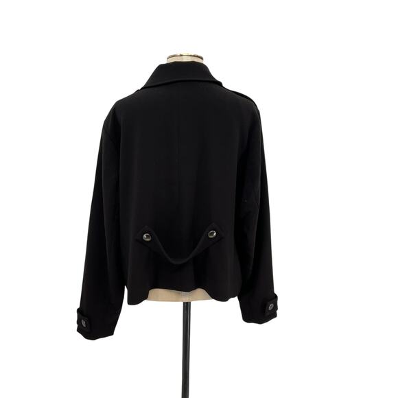 Universal Standard Nadia Military Jacket Crepe Jersey Black Plus Size 18‎ 20 - Picture 8 of 13
